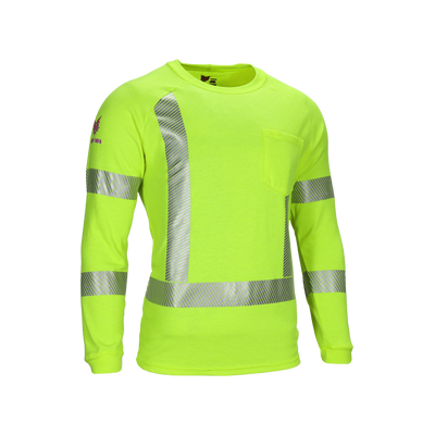 DRIFIRE Helix FR Long Sleeve Hi-Vis T-Shirt Class 3 - TEE-HXC3-_ _