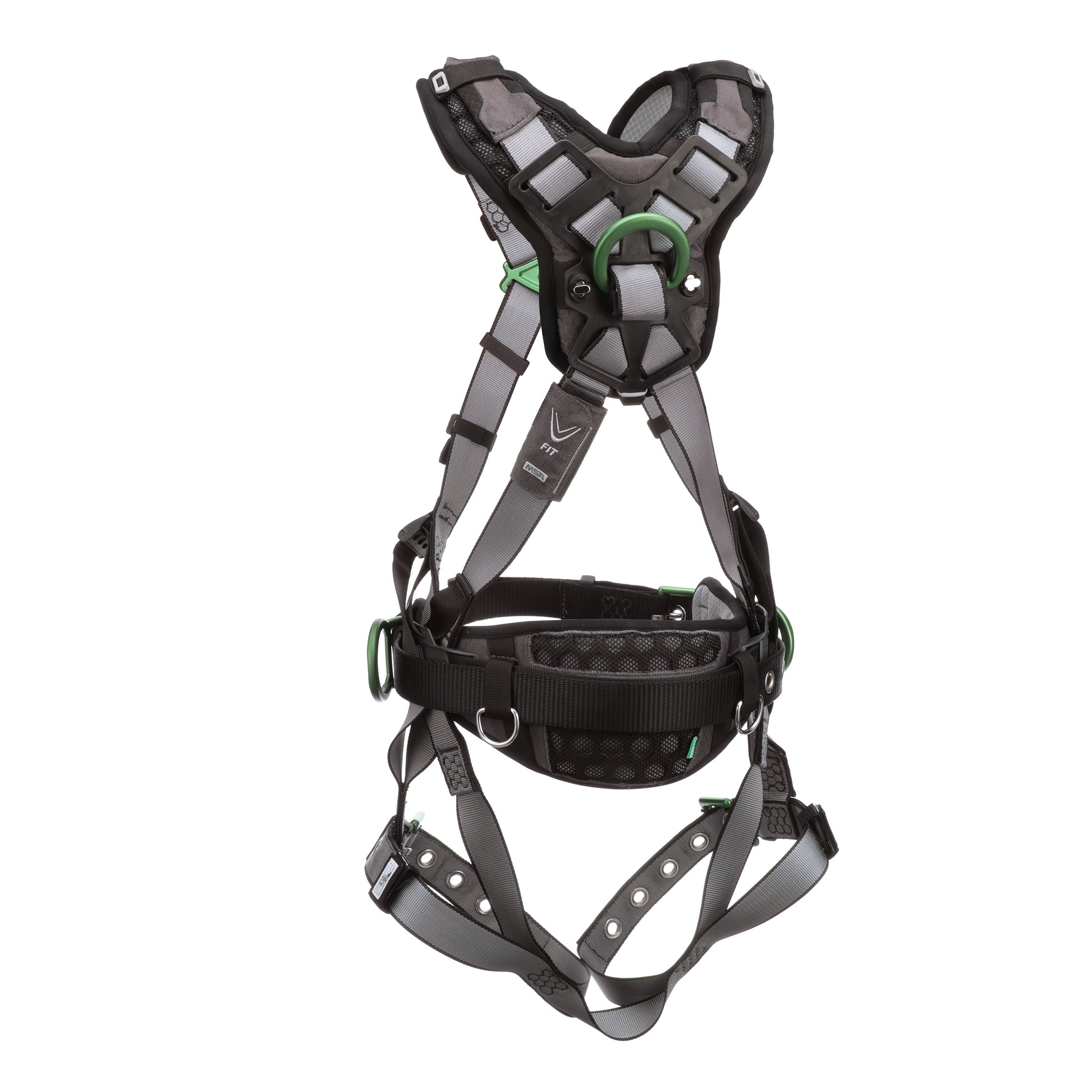 MSA V-FIT Construction Harness w/Back & Side D-Rings - Tongue Buckle Leg Straps - Shoulder Padding - Extra Small - 10195148