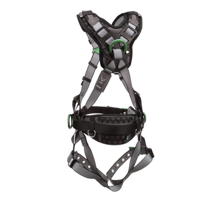 MSA V-FIT Construction Harness w/Back & Side D-Rings - Tongue Buckle Leg Straps - Shoulder Padding - Extra Large - 10195150