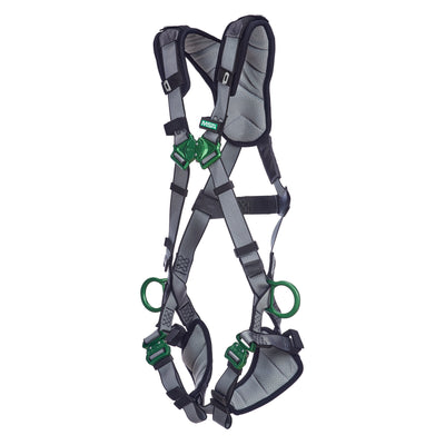 MSA V-FIT Harness w/Back & Side D-Rings - Quick-Connect Leg Straps - Shoulder & Leg Padding - Extra Small - 10194960