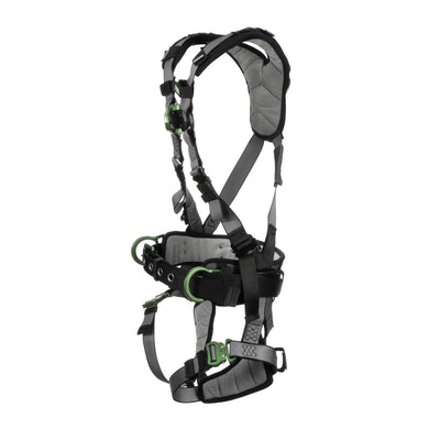 MSA V-FIT Construction Harness w/Back & Side D-Rings - Quick-Connect Leg Straps - Shoulder & Leg Padding - Extra Small - 10195164