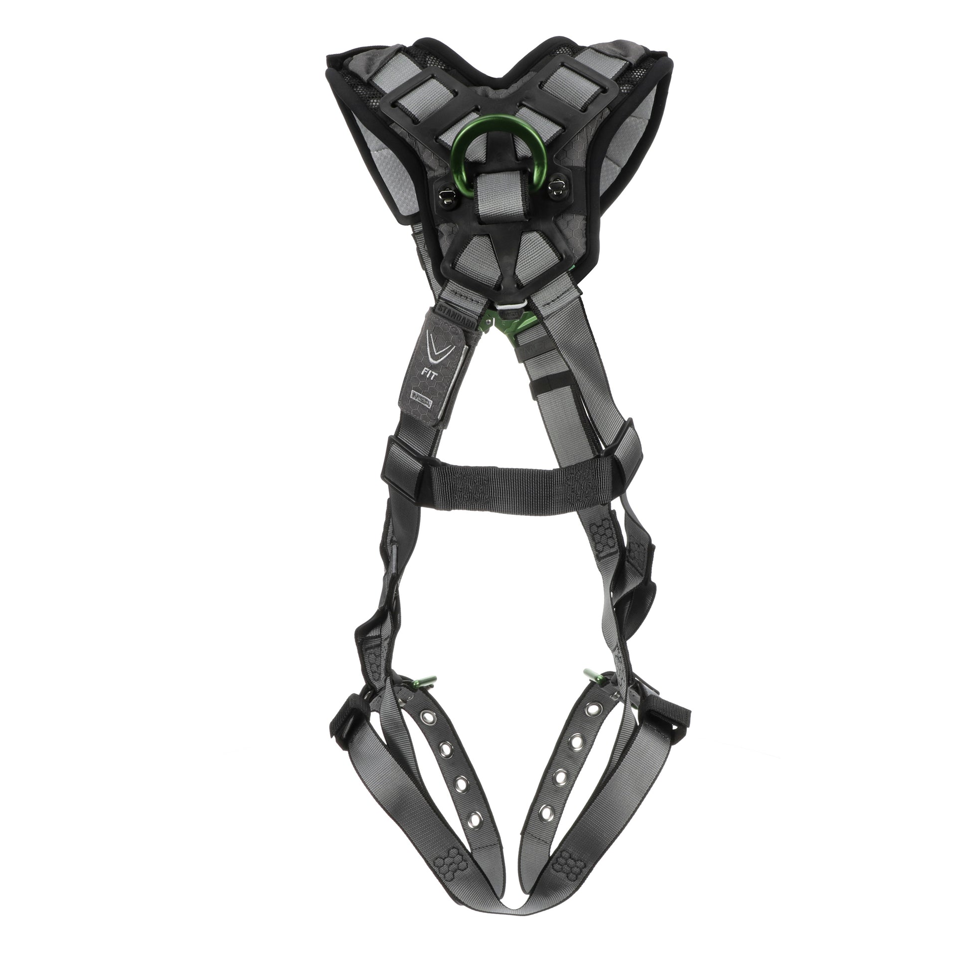 MSA V-FIT Harness w/Back D-Ring - Tongue Buckle Leg Straps - Shoulder Padding - Extra Large - 10194890