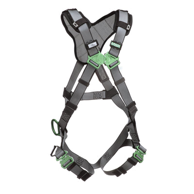 MSA V-FIT Harness w/Back & Side D-Rings - Quick-Connect Leg Straps - Shoulder Padding - Standard - 10194873