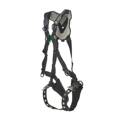 MSA V-FLEX Harness w/Back & Front D-Rings - Tongue Buckle Leg Straps - Super Extra Large - 10211323