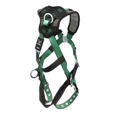 MSA V-FORM+ Harness w/Back & Side D-Rings - Tongue Buckle Leg Straps - Standard - 10206089