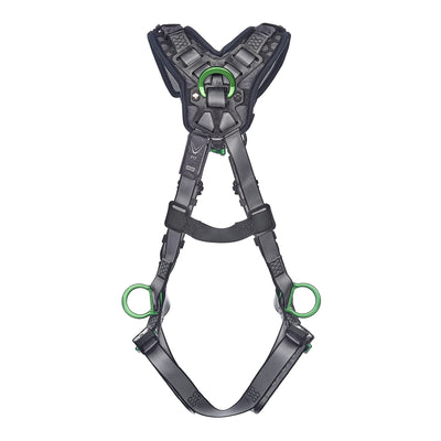 MSA V-FIT Harness w/Back, Front, Side & Shoulder D-Rings - Tongue Buckle Leg Straps - Shoulder Padding - Extra Small - 10194900