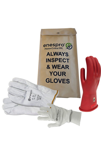Enespro Class 0 Voltage 11" Glove Kit with FR Liner Glove - KITGC0 AG