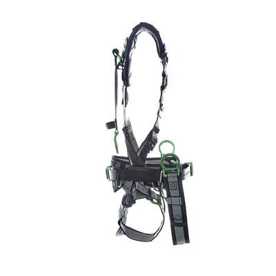 MSA V-FIT Derrick Harness w/Back, Front & Side D-Rings - Tongue Buckle Leg Straps - Shoulder Padding - Super Extra Large - 10195207