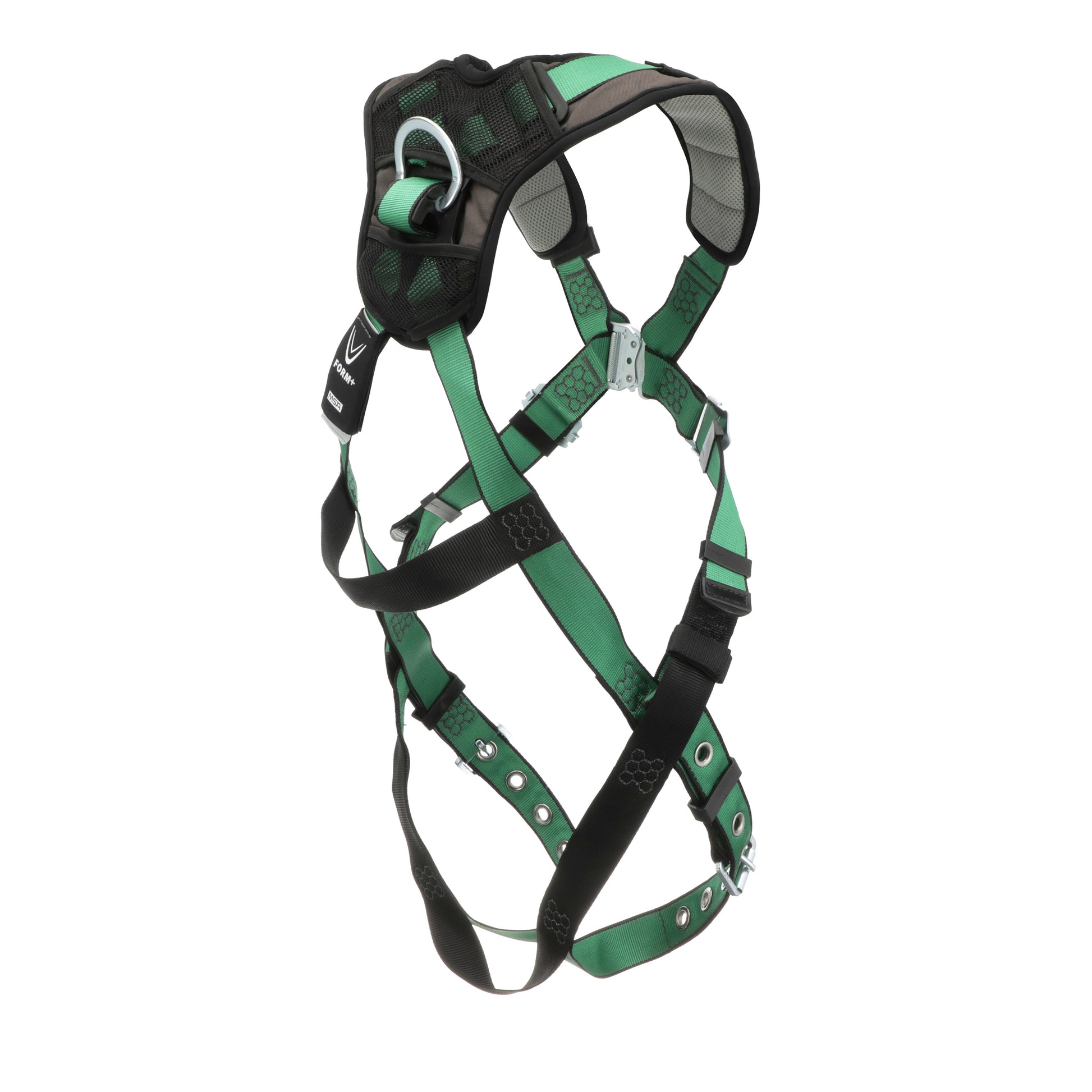 MSA V-FORM+ Harness w/Back & Front D-Rings - Tongue Buckle Leg Straps - Extra Small - 10206092