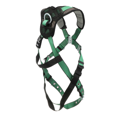 MSA V-FORM+ Harness w/Back & Front D-Rings - Tongue Buckle Leg Straps - Extra Small - 10206092