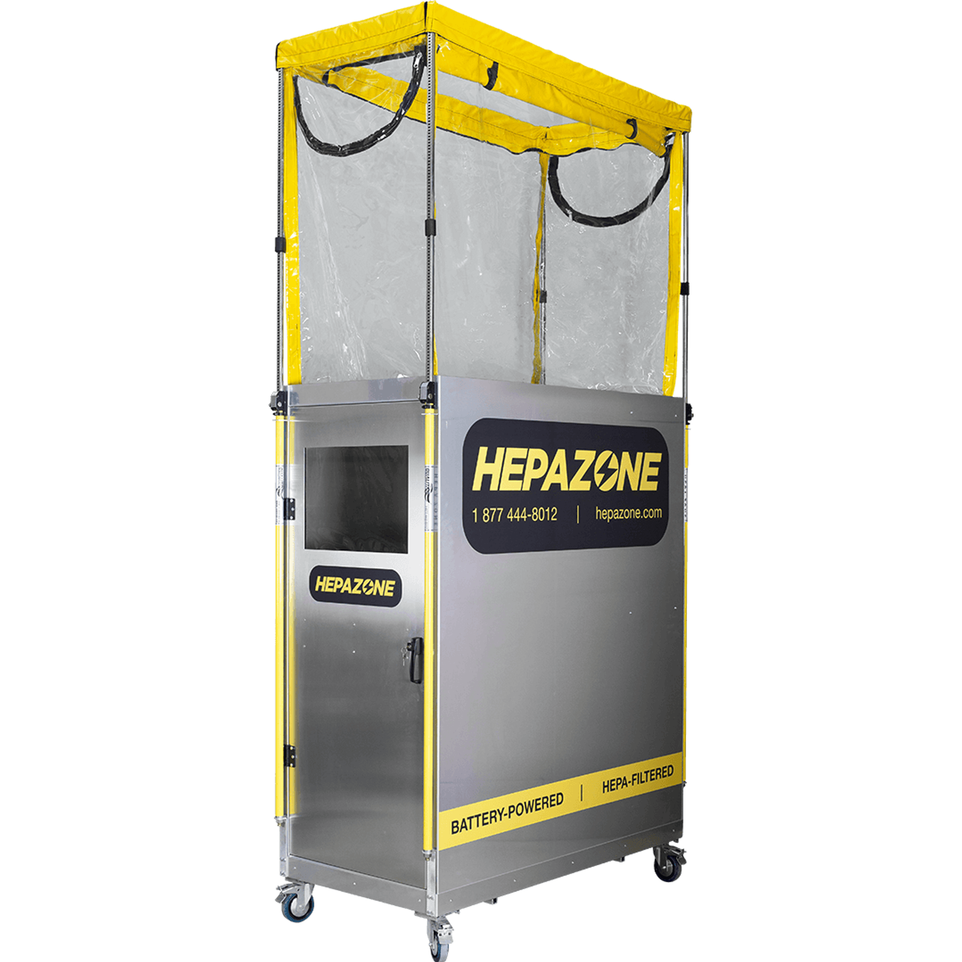 Qualitair HepaZone-M Battery Powered Hard Sided Metal Cabin Work Enclosure - HZ-M2