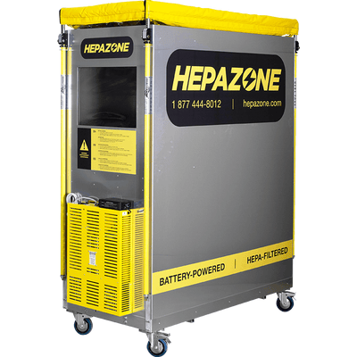 Qualitair HepaZone-M Battery Powered Hard Sided Metal Cabin Work Enclosure - HZ-M2