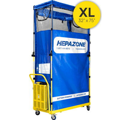 Qualitair HEPAZONE-S Battery Powered Soft Walled Work Enclosure - HZ-01