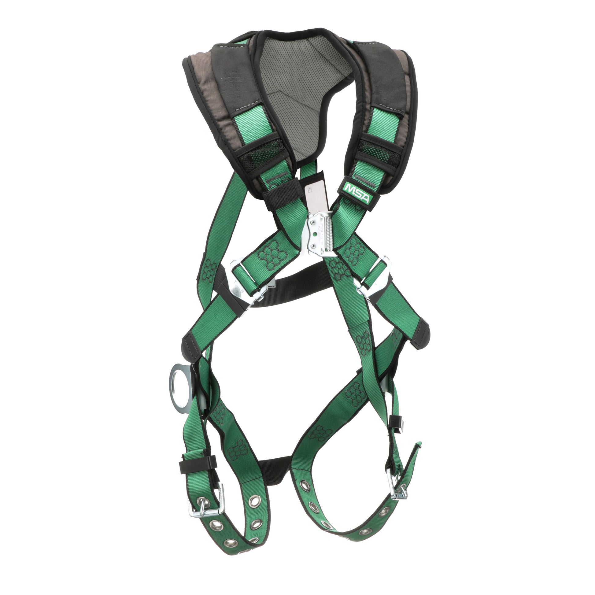 MSA V-FORM+ Harness w/Back & Side D-Rings - Tongue Buckle Leg Straps - Super Extra Large - 10206091
