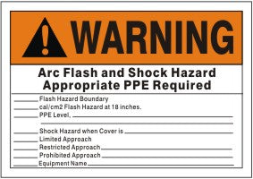 WARING ARC FLASH AND SHOCK HAZARD APPROPRIATE PPE REQUIRED ---FLASH