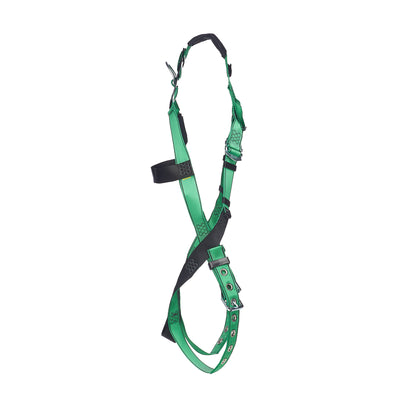 MSA V-FORM Harness w/Back D-Ring - Tongue Buckle Leg Straps Quick Connect Chest Buckle - Super Extra Large - 10206060