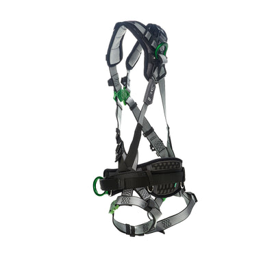 MSA V-FIT Construction Harness w/Back & Side D-Rings - Quick-Connect Leg Straps - Shoulder Padding - Extra Small - 10195133