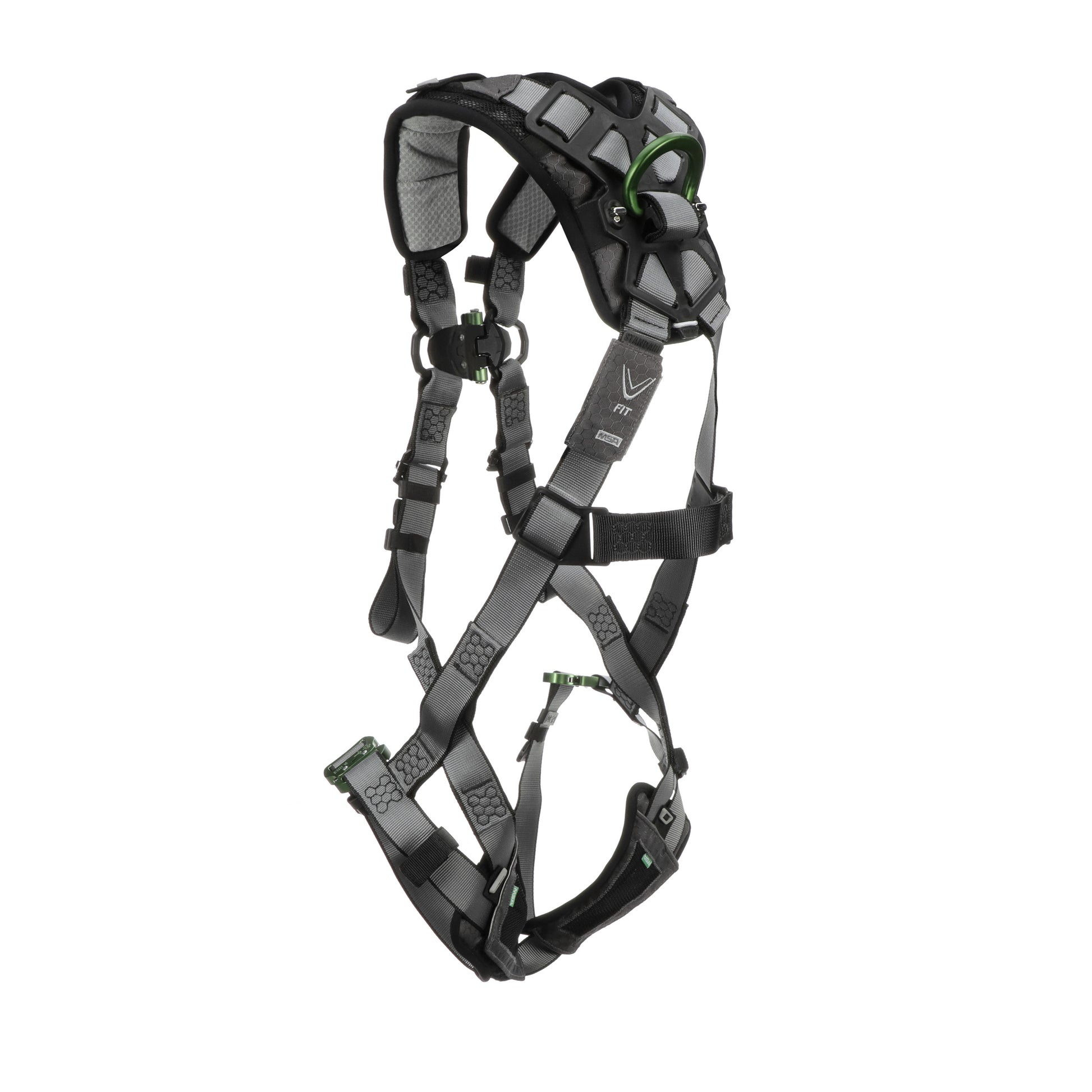 MSA V-FIT Harness w/Back D-Ring - Quick-Connect Leg Straps - Shoulder & Leg Padding - Extra Small - 10194944