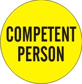 COMPETENT PERSON - HELMET / HARD HAT MARKERS