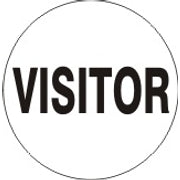VISITOR  ROUND - HELMET / HARD HAT MARKERS - VISITOR  ROUND - HELMET / HARD HAT MARKERS, 2x2, Adhesive Vinyl