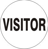 VISITOR ROUND - HELMET / HARD HAT MARKERS
