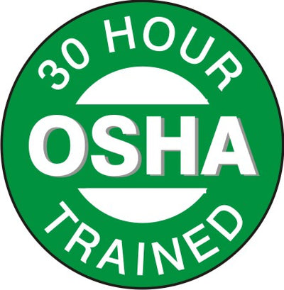 30 HOUR OSHA TRAINED - HELMET / HARD HAT MARKERS