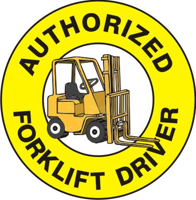 AUTHORIZED FORKLIFT DRIVER PICTO - HELMET / HARD HAT MARKERS