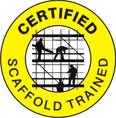 CERTIFIED SCAFFOLD TRAINED PICTO - HELMET / HARD HAT MARKERS