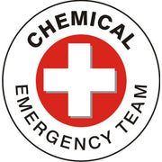 CHEMICAL EMERGENCY TEAM CROSS - HELMET / HARD HAT MARKERS - CHEMICAL EMERGENCY TEAM CROSS - HELMET / HARD HAT MARKERS, 2x2, Reflective Adhesive Vinyl