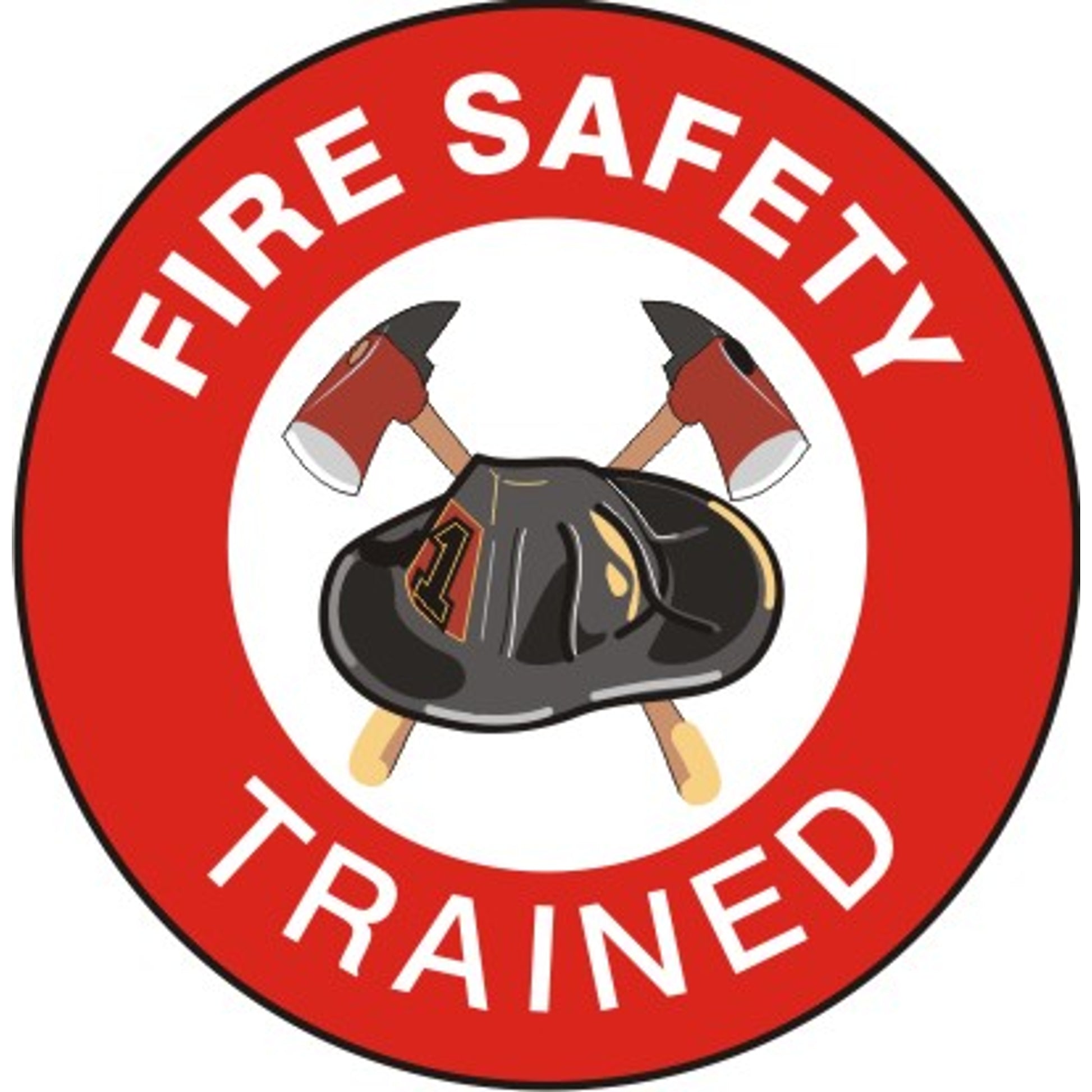 FIRE SAFETY TRAINED PICTO - HELMET / HARD HAT MARKERS - FIRE SAFETY TRAINED PICTO - HELMET / HARD HAT MARKERS, 2x2, Reflective Adhesive Vinyl