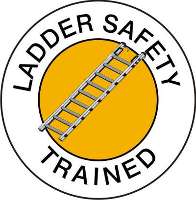 LADDER SAFETY TRAINED PICTO - HELMET / HARD HAT MARKERS