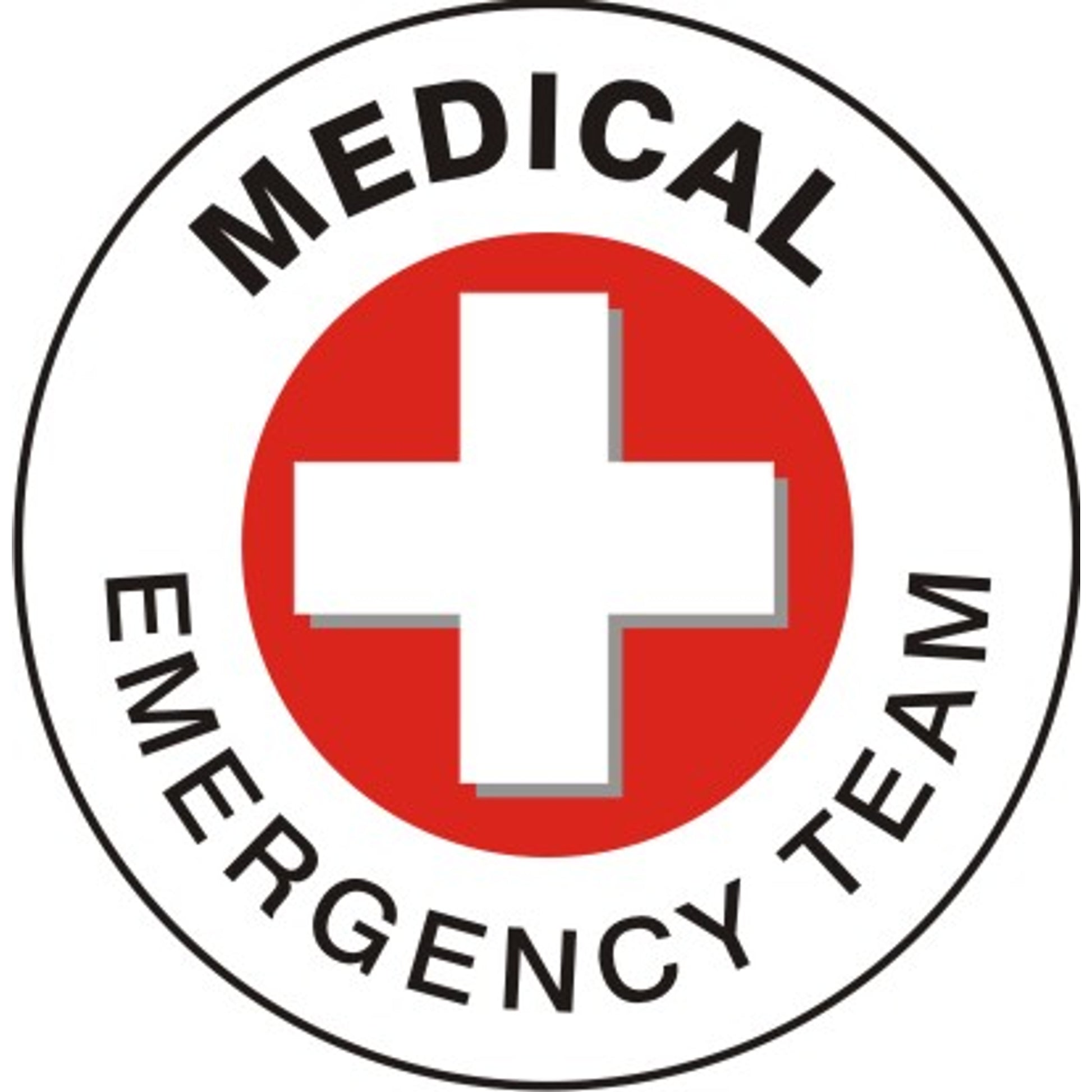MEDICAL EMERGENCY TEAM PICTO - HELMET / HARD HAT MARKERS - MEDICAL EMERGENCY TEAM PICTO - HELMET / HARD HAT MARKERS, 2x2, Reflective Adhesive Vinyl