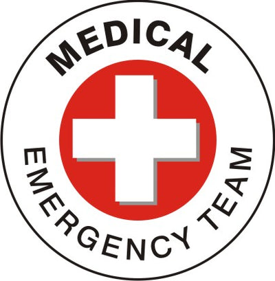 MEDICAL EMERGENCY TEAM PICTO - HELMET / HARD HAT MARKERS