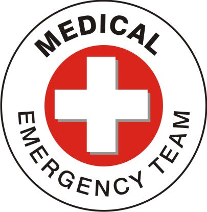 MEDICAL EMERGENCY TEAM PICTO - HELMET / HARD HAT MARKERS - MEDICAL EMERGENCY TEAM PICTO - HELMET / HARD HAT MARKERS, 2x2, Reflective Adhesive Vinyl