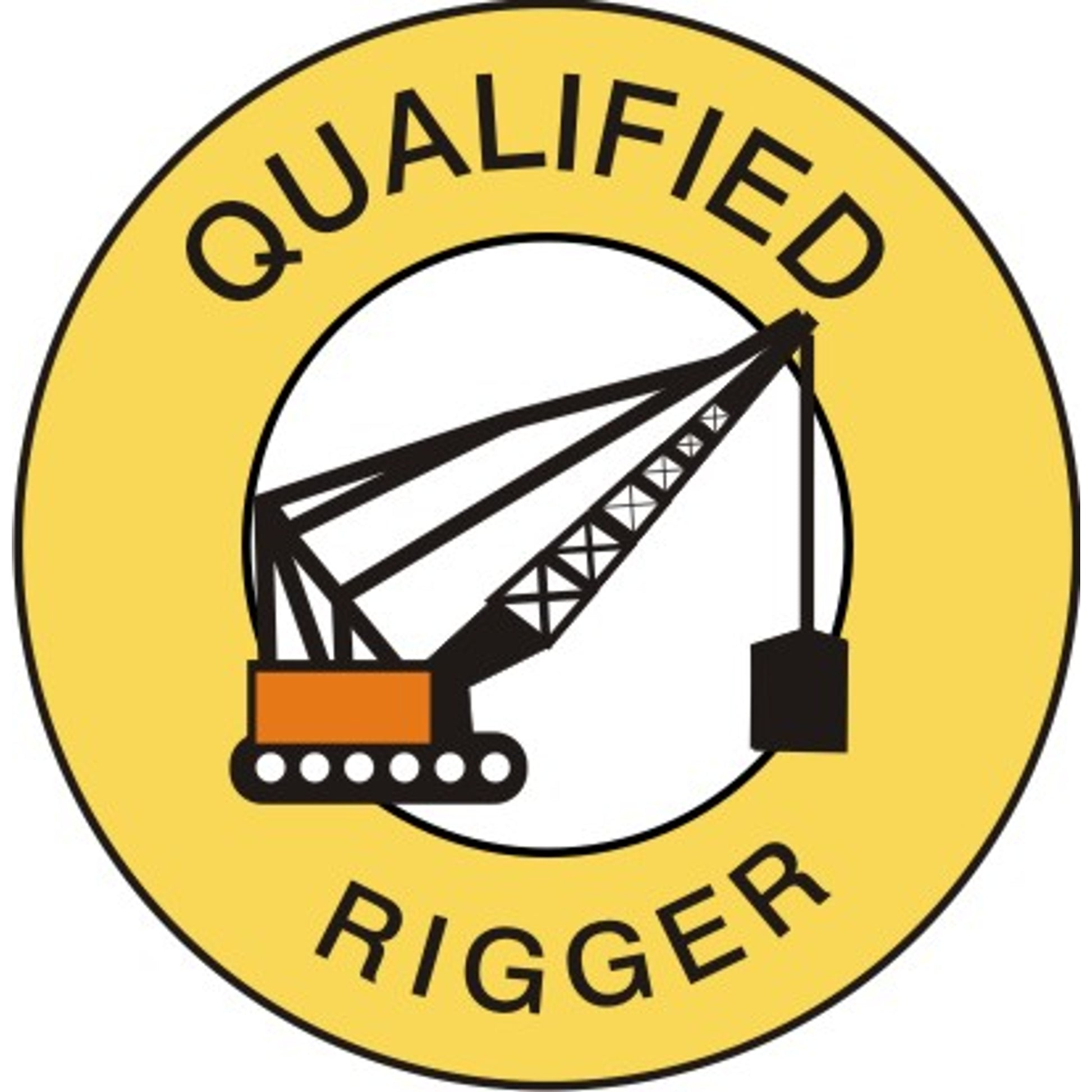 QUALIFIED RIGGER PICTO - HELMET / HARD HAT MARKERS - QUALIFIED RIGGER PICTO - HELMET / HARD HAT MARKERS, 2x2, Reflective Adhesive Vinyl
