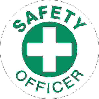 SAFETY OFFICER CROSS PICTO - HELMET / HARD HAT MARKERS