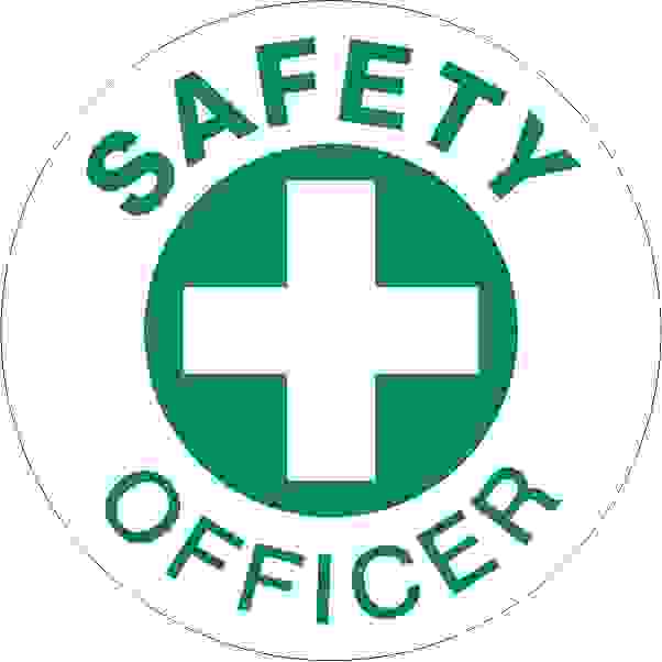 SAFETY OFFICER CROSS PICTO - HELMET / HARD HAT MARKERS - SAFETY OFFICER CROSS PICTO - HELMET / HARD HAT MARKERS, 2x2, Reflective Adhesive Vinyl