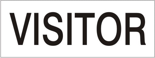 VISITOR - HELMET / HARD HAT MARKER - VISITOR - HELMET / HARD HAT MARKER, 1x2, Adhesive Vinyl
