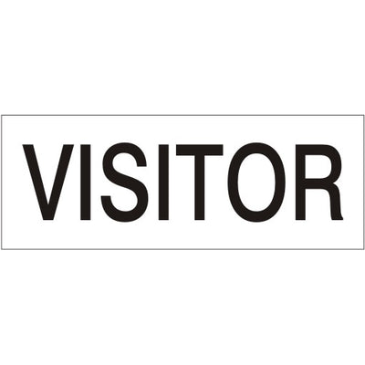 VISITOR - HELMET / HARD HAT MARKERS - VISITOR - HELMET / HARD HAT MARKERS, 1x2, Reflective Adhesive Vinyl