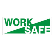WORK GRN/WHT  SAFE  WHT/GRN - HELMET / HARD HAT MARKER - WORK GRN/WHT  SAFE  WHT/GRN - HELMET / HARD HAT MARKER, 1x2, Adhesive Vinyl