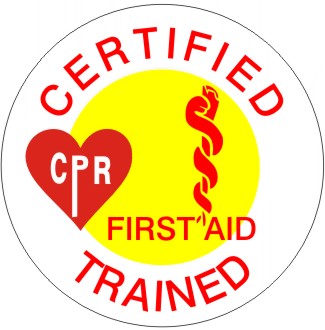 CERTIFIED CPR PICTO FIRST AID PICTO TRAINED - HELMET / HARD HAT MARKERS