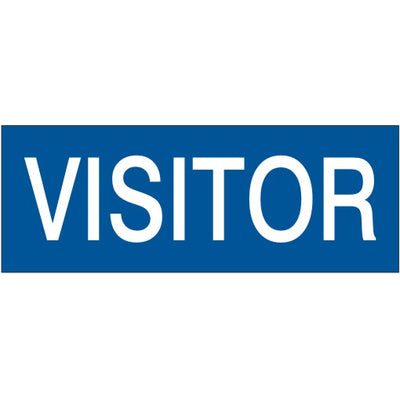 VISITOR - HELMET / HARD HAT MARKERS - VISITOR - HELMET / HARD HAT MARKERS, 1x2, Reflective Adhesive Vinyl