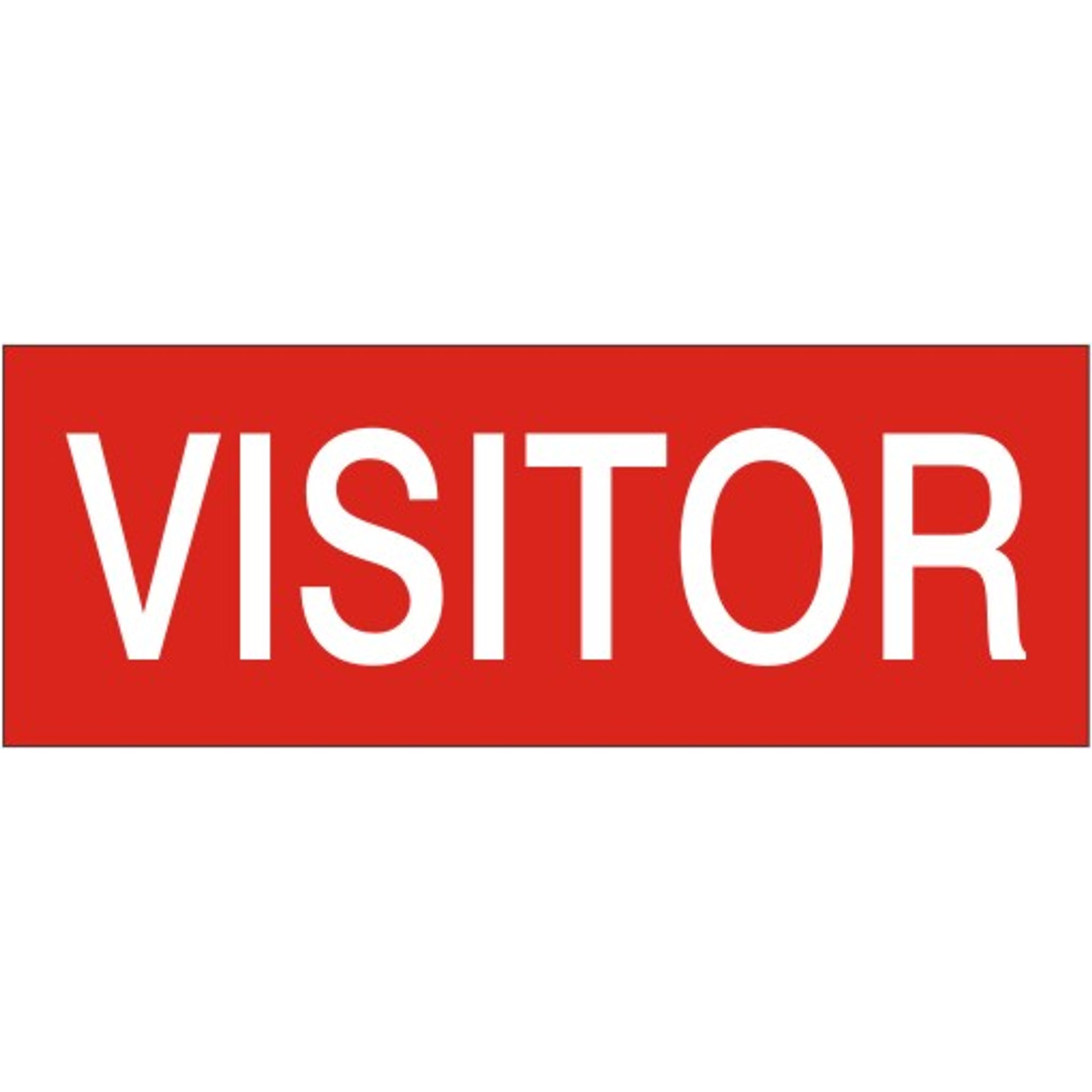 VISITOR - HELMET / HARD HAT MARKERS - VISITOR - HELMET / HARD HAT MARKERS, 1x2, Reflective Adhesive Vinyl