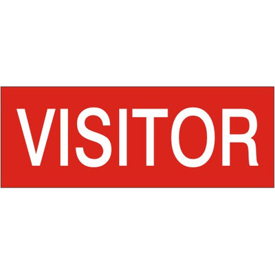 VISITOR - HELMET / HARD HAT MARKERS - VISITOR - HELMET / HARD HAT MARKERS, 1x2, Reflective Adhesive Vinyl