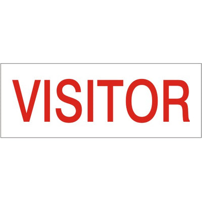VISITOR - HELMET / HARD HAT MARKERS - VISITOR - HELMET / HARD HAT MARKERS, 1x2, Reflective Adhesive Vinyl
