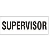 SUPERVISOR - REFLECTIVE HELMET / HARD HAT MARKERS - SUPERVISOR - REFLECTIVE HELMET / HARD HAT MARKERS, 1x2, Reflective Adhesive Vinyl
