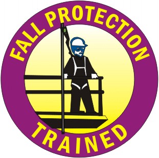 FALL PROTECTION TRAINED PICTO - HELMET / HARD HAT MARKERS