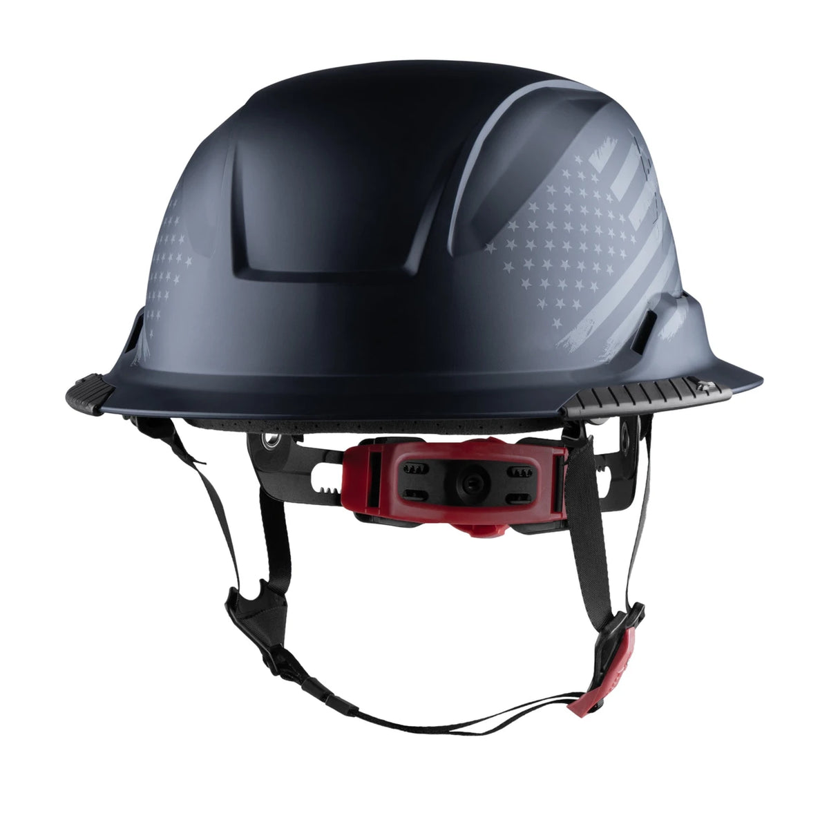 Lift Safety RADIX Type II Full Brim Non-Vented Helmet with twiceme - Black Patriot - HRXF-26PRME2