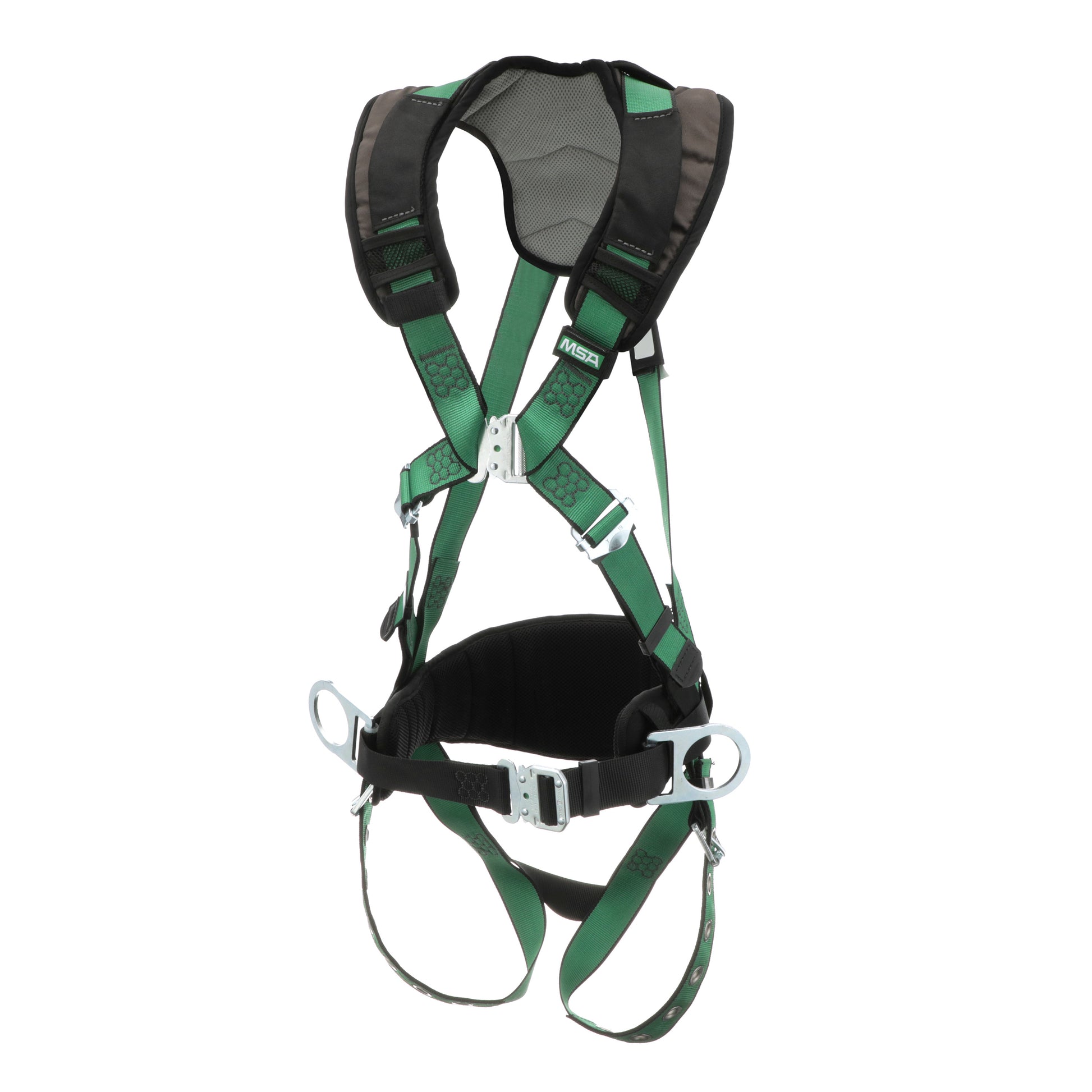 MSA V-FORM+ Construction Harness w/Back & Side D-Rings - Tongue Buckle Leg Straps - Shoulder Padding - Standard - 10206161