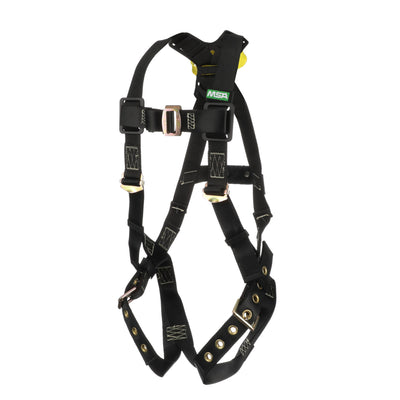 MSA Workman Arc Flash Vest-Style Harness w/Back Web Loop - Tongue Buckle leg straps - X-Small (XSM) - 10152632